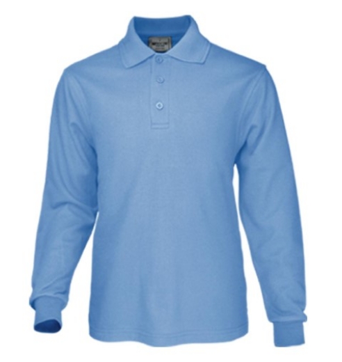 Picture of Bocini Unisex Cotton Back Long Sleeve Polo